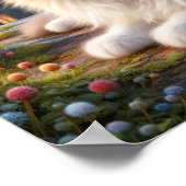 Serene Calico Katze in einer ruhigen Landschaft Poster (Ecke)
