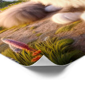 Serene Calico Katze in einer ruhigen Landschaft Poster (Ecke)