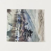 Serene Castle On Lake Wandteppich (Vorderseite (Horizontal))