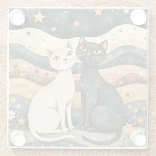 Serene Cats Glasuntersetzer (Rückseite)