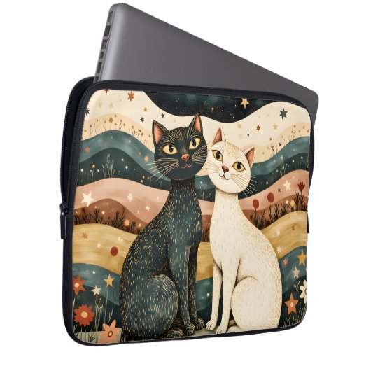 Serene Cats Laptopschutzhülle (Vorne Rechts)