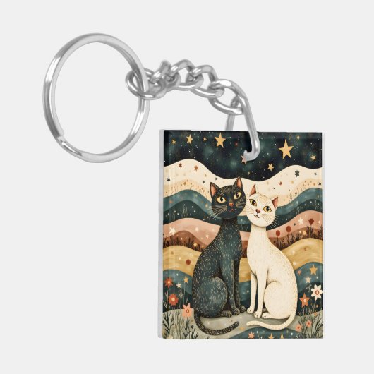 Serene Cats Schlüsselanhänger (Vorderseite links)