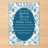 Serene Chinoiserie Bridal Shower Invitation Acryleinladungen (Vorderseite)
