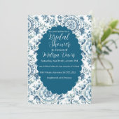 Serene Chinoiserie Bridal Shower Invitation Einladung (Stehend Vorderseite)