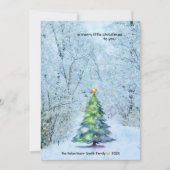 Serene Christmas Tree Foto Personalisiert Feiertagskarte (Vorderseite)