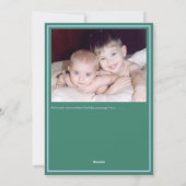 Serene Christmas Tree Foto Personalisiert Feiertagskarte (Rückseite)