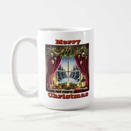 Serene Christmas Window Glow Kaffeetasse (Links)