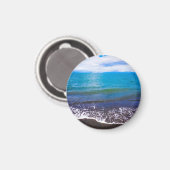 Serene Coastal Ocean Waves Magnet (Vorderseite/Rückseite)