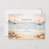 Serene Coastal Sail Birthday Dankeskarte (Vorderseite)