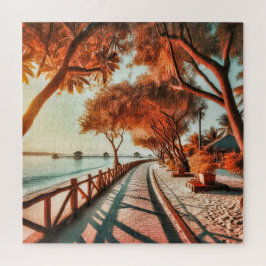 Serene Coastal Sunset Puzzle