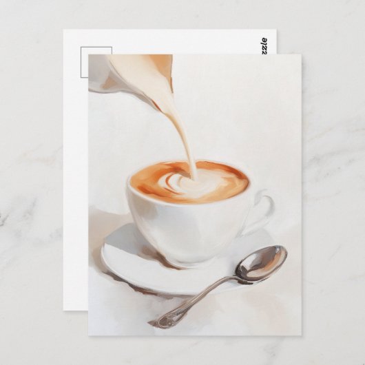 Serene Coffee Moment Postkarte (Vorne/Hinten)