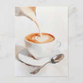 Serene Coffee Moment Postkarte (Vorderseite)