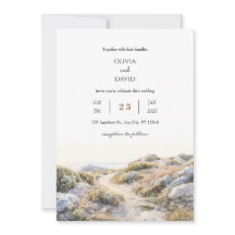 Serene Dawn Coastal Path Watercolor Beach Hochzeit