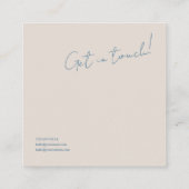 Serene Desert Pampas Grass Gold Frame Mountain Quadratische Visitenkarte (Rückseite)