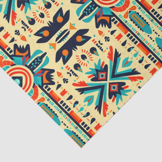 Serene Desert Sky Aztec Decoupage Elegance Seidenpapier (Ausschnitt)