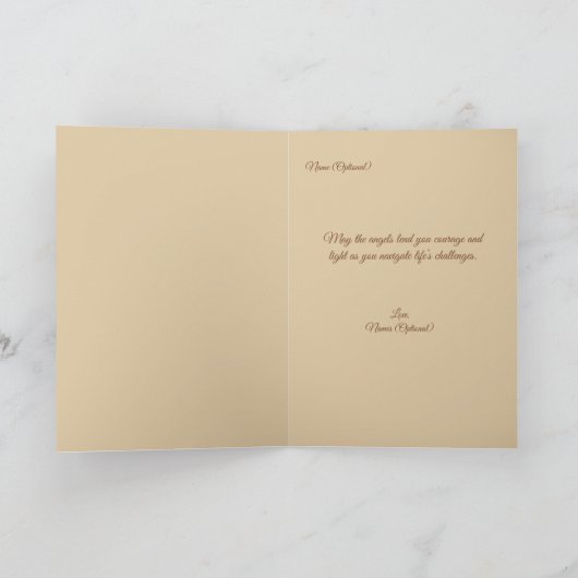 Serene Design Vintag-Style Engel Karte (Innenseite)