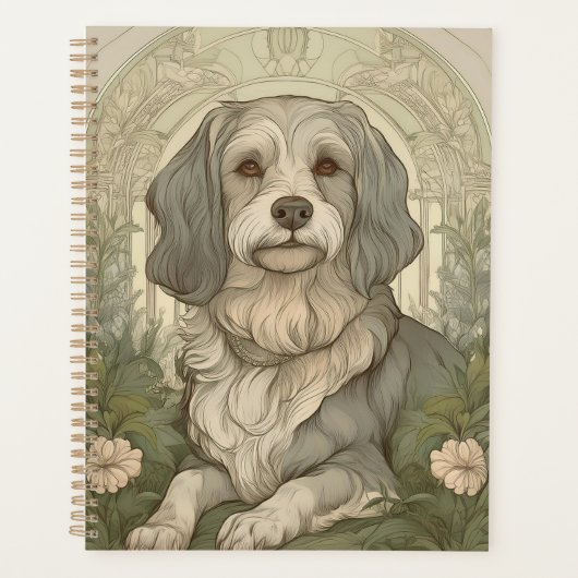 Serene Dog Planner mit beruhigendem Design Planer (Vorderseite)