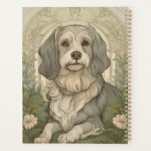 Serene Dog Planner mit Name und Monogramm Planer (Rückseite)