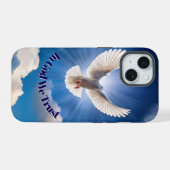 Serene Dove Embrace Ruhe iPhone 15 Hülle (Rückseite (Horizontal))