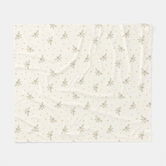 Serene Dragonflies Fleece Blanket (Vorderseite (Horizontal))