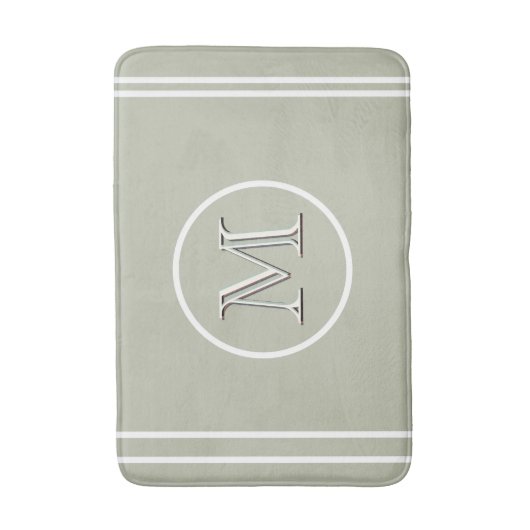 Serene Elegant Zeitgenössisches Grünes Einziges Mo Badematte (Vorderseite Vertikal)