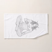 Serene Elf Warrior | Fantasy Anime Character Art Handtuch (Handtuch)