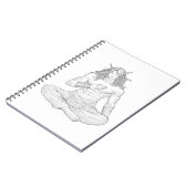 Serene Elf Warrior | Fantasy Anime Character Art Notizblock (Linke Seite)