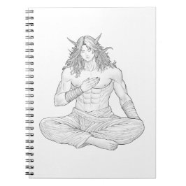 Serene Elf Warrior | Fantasy Anime Character Art Notizblock