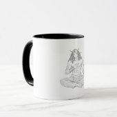 Serene Elf Warrior | Fantasy Anime Character Art Tasse (Vorderseite Links)