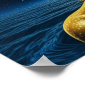 Serene Ethereal Frau unter den Sternen Poster (Ecke)