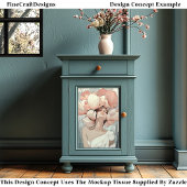 Serene Ethereal Korallen, Creme CC1 Decoupage Seidenpapier