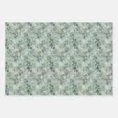 Serene Eukalyptus Branch Pattern auf Mute Green Geschenkpapier Set (Vorderseite 3)