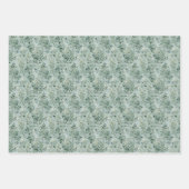 Serene Eukalyptus Branch Pattern auf Mute Green Geschenkpapier Set (Vorderseite 3)
