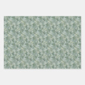 Serene Eukalyptus Branch Pattern auf Mute Green Geschenkpapier Set (Vorderseite)