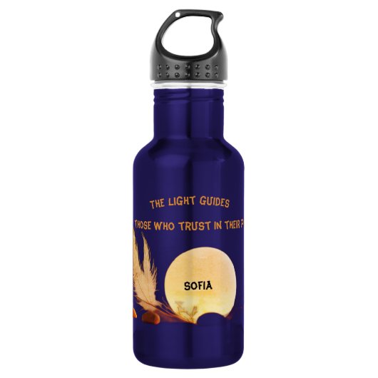 Serene Faith 18oz Blue Zen Bottle Edelstahlflasche (Vorderseite)