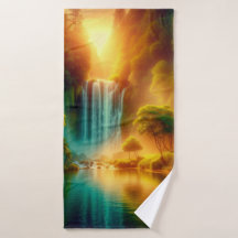 Serene Falls und Lake Towel Design