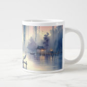 Serene Fantasy Lake mit Willow und Heron Jumbo-Tasse (Rechts)