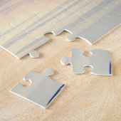 Serene Fantasy Lake mit Willow und Heron Puzzle (Seite)