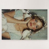 Serene Farm Maiden White Doves - Symbol des Friede Puzzle (Horizontal)