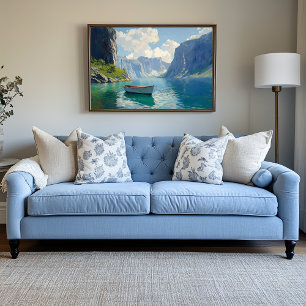 Serene Fjord mit Türmenden Klippen Leinwanddruck