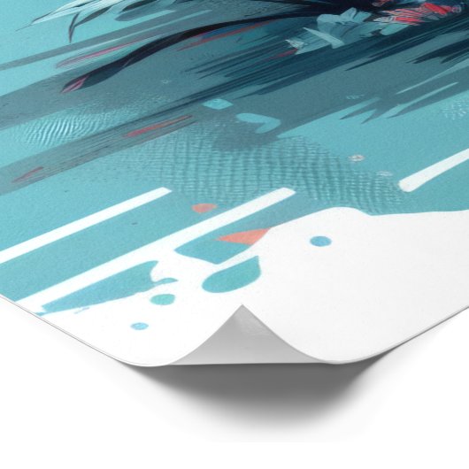 Serene Flamingo Paradise Poster (Ecke)