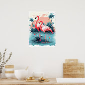 Serene Flamingo Paradise Poster (Küche)