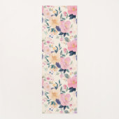 Serene Floral Pink Flow Elegant Calming Ästhetik Yogamatte (Vorderseite)