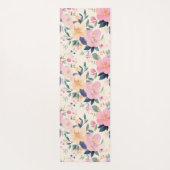 Serene Floral Pink Flow Elegant Calming Ästhetik Yogamatte (Rückseite)
