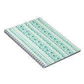 Serene Floral stripes Spiral Foto Notebook Notizblock (Rechte Seite)