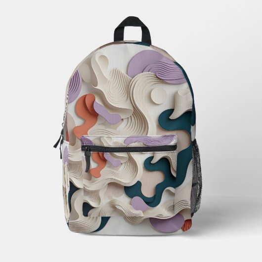 Serene Flow Bedruckter Rucksack (Vorderseite)