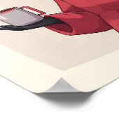 Serene Fluffy Pet Portrait - Modern Decor. Poster (Ecke)