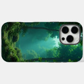 Serene Forest Glade in Morning Light - iPhone Case (Rückseite (Horizontal))