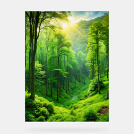 Serene Forest Glow" Wall Art. Acrylschild