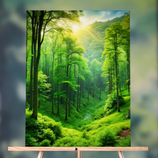 Serene Forest Glow" Wall Art. Acrylschild (Neutral)
